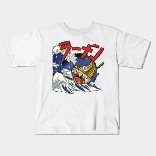 The Great Ramen Off Kanagawa the black Takaiju Kids T-Shirt